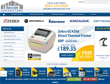 Tablet Screenshot of barcodesuperstore.co.uk